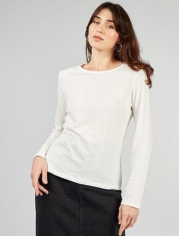 T-shirt in jersey a maniche lunghe