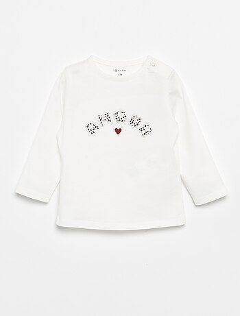 T-shirt in jersey a maniche lunghe