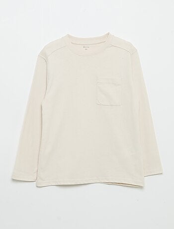 T-shirt in jersey a maniche lunghe