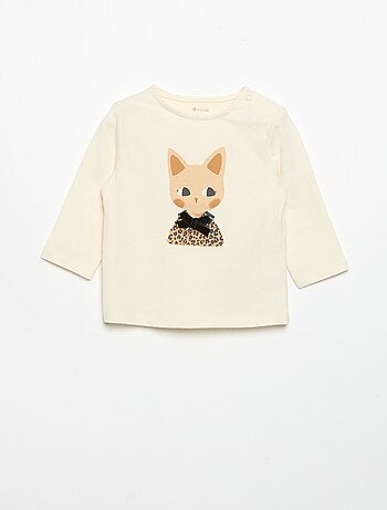 T-shirt in jersey a maniche lunghe