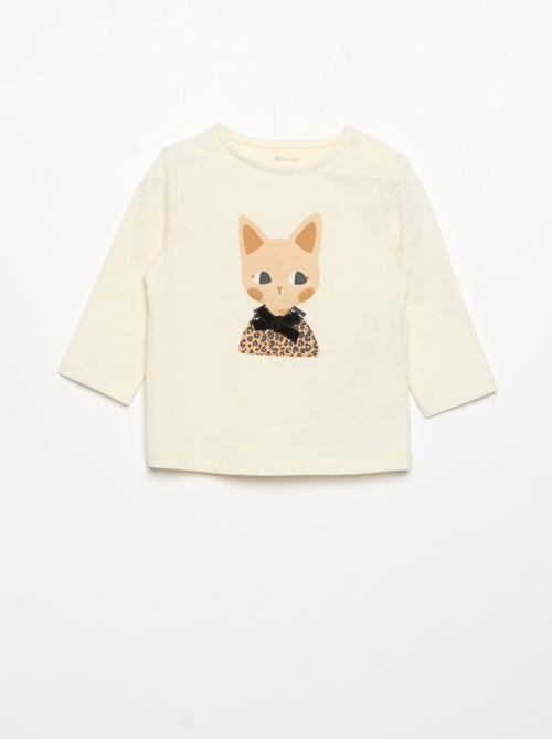 T-shirt in jersey a maniche lunghe - Kiabi T-shirt in jersey a maniche lunghe - Kiabi