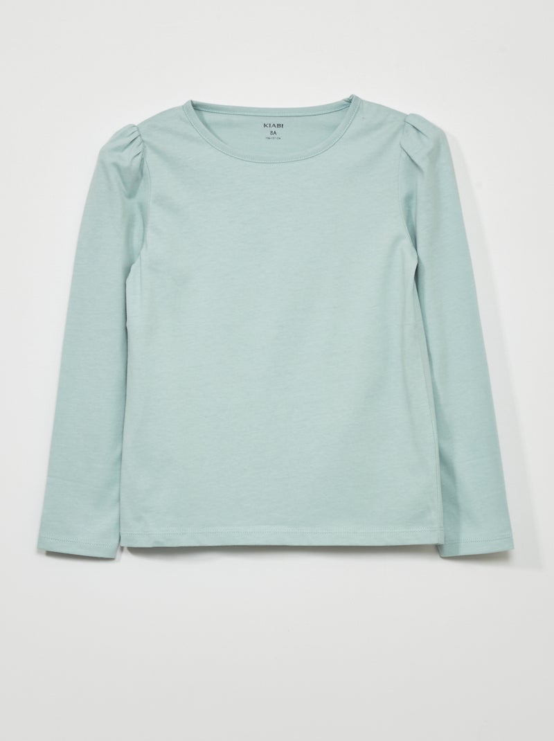 T-shirt in jersey a maniche lunghe BLU - Kiabi