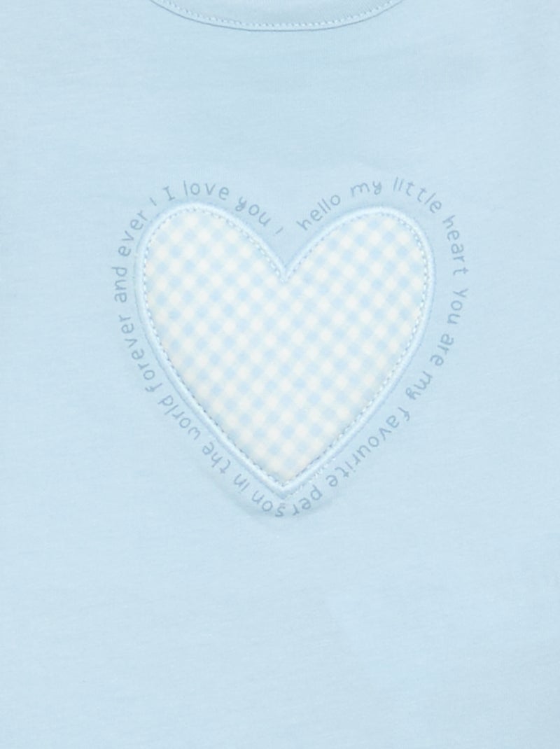 T-shirt in jersey a maniche lunghe Blu - Kiabi