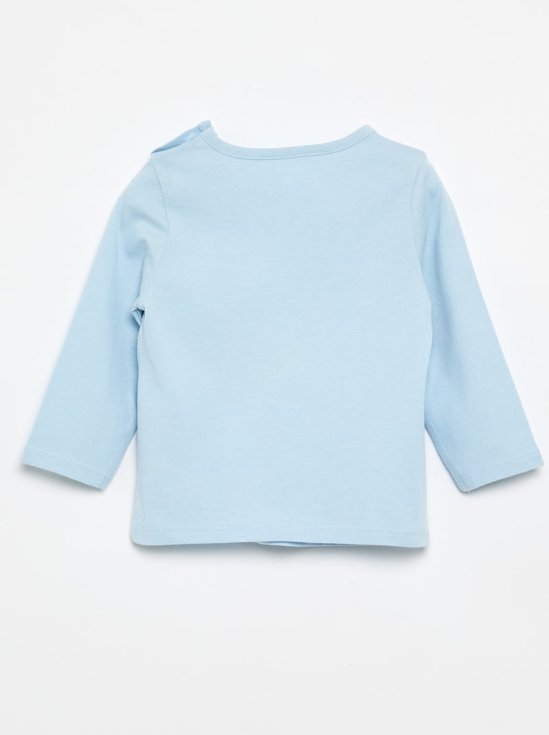 T-shirt in jersey a maniche lunghe Blu - Kiabi