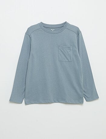 T-shirt in jersey a maniche lunghe