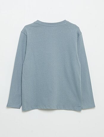 T-shirt in jersey a maniche lunghe