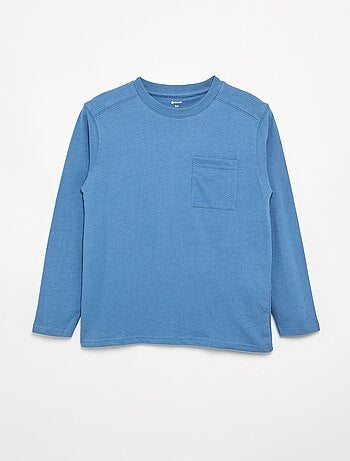 T-shirt in jersey a maniche lunghe