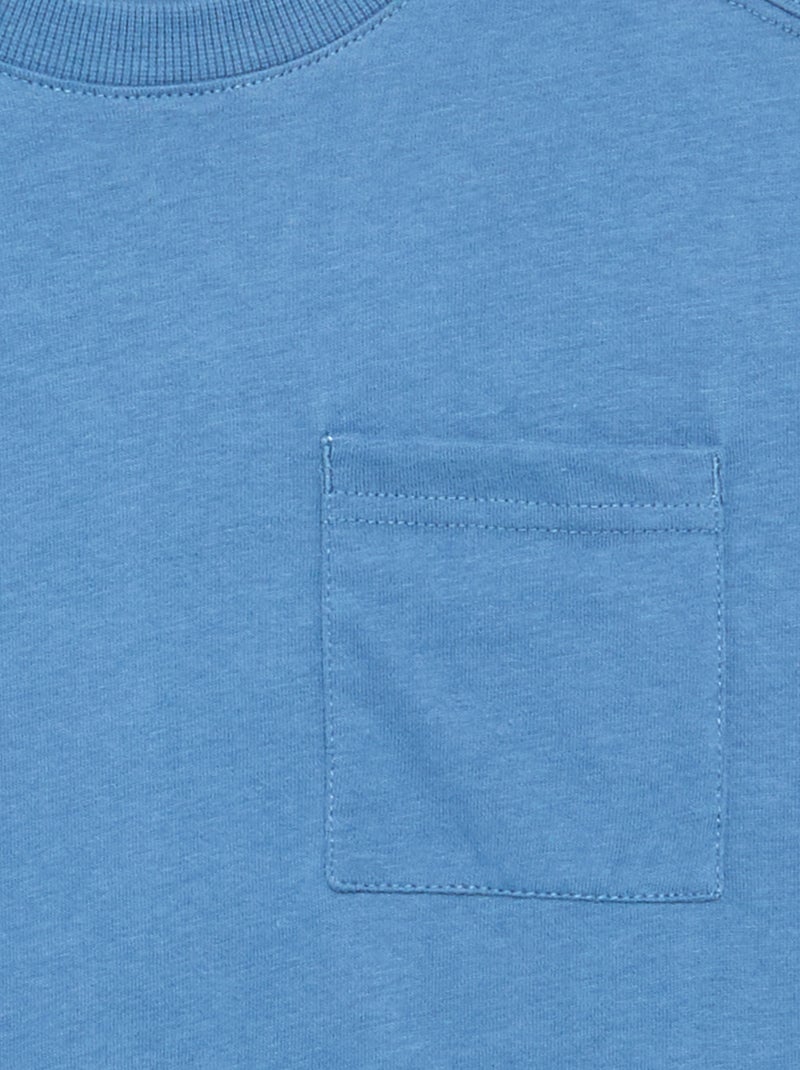 T-shirt in jersey a maniche lunghe Blu - Kiabi
