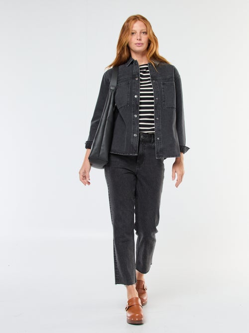 T-shirt in jersey a maniche lunghe con motivo a righe - Kiabi