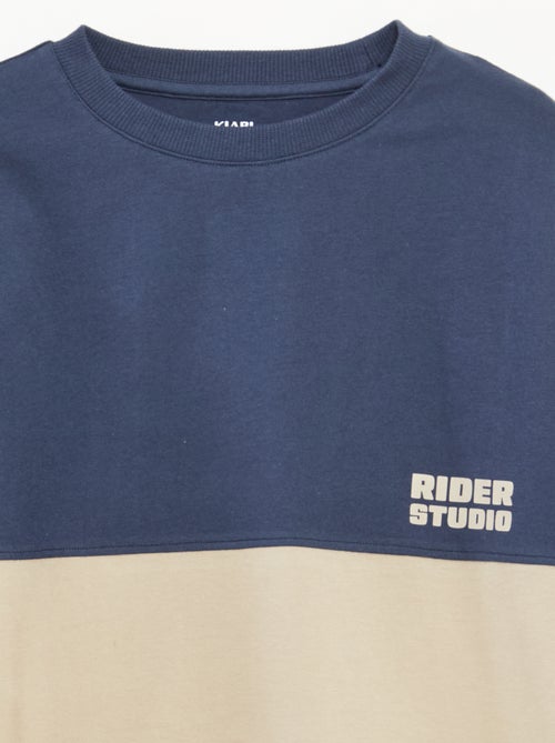 T-shirt in jersey a maniche lunghe effetto colorblock - Kiabi