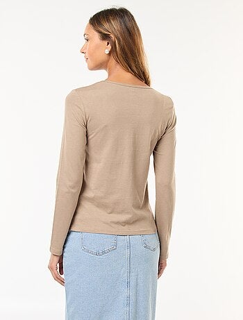 T-shirt in jersey a maniche lunghe