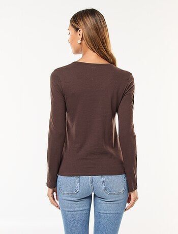 T-shirt in jersey a maniche lunghe