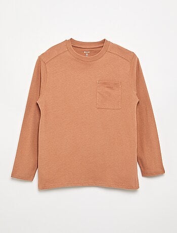 T-shirt in jersey a maniche lunghe
