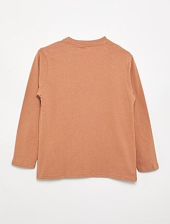 T-shirt in jersey a maniche lunghe