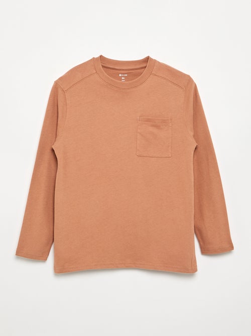 T-shirt in jersey a maniche lunghe - Kiabi T-shirt in jersey a maniche lunghe - Kiabi