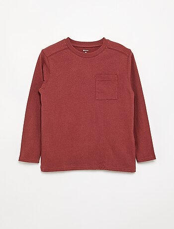 T-shirt in jersey a maniche lunghe