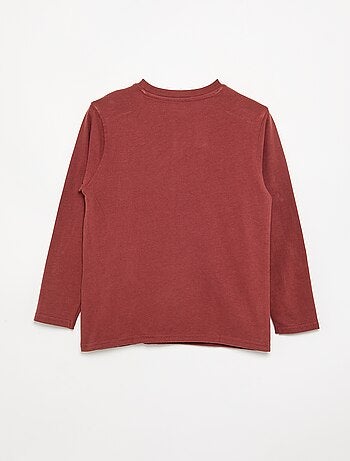 T-shirt in jersey a maniche lunghe