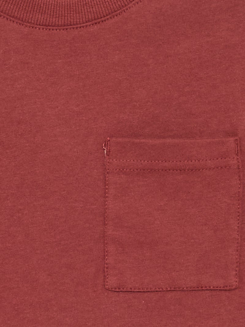 T-shirt in jersey a maniche lunghe Marrone - Kiabi