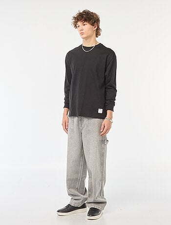 T-shirt in jersey a maniche lunghe