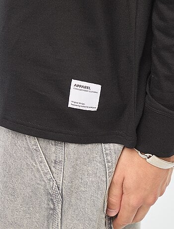 T-shirt in jersey a maniche lunghe