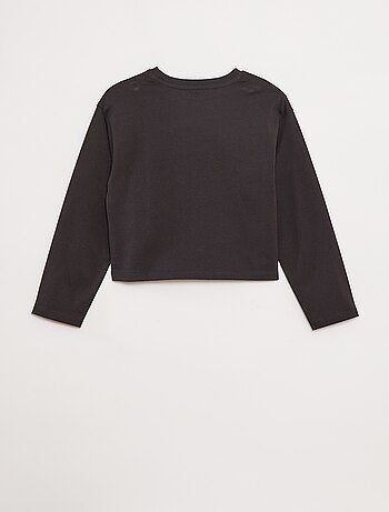 T-shirt in jersey a maniche lunghe