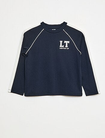 T-shirt in jersey a maniche lunghe