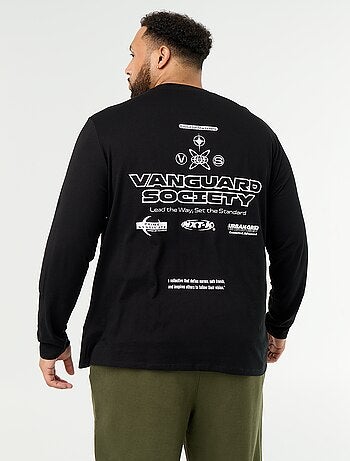 T-shirt in jersey a maniche lunghe