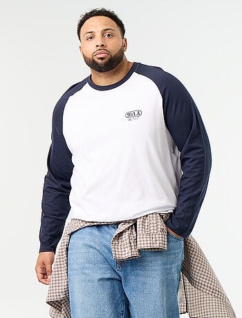 T-shirt in jersey a maniche lunghe raglan