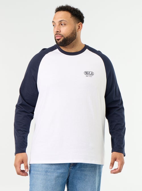T-shirt in jersey a maniche lunghe raglan - Kiabi