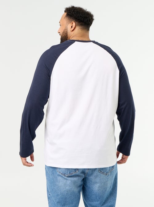 T-shirt in jersey a maniche lunghe raglan - Kiabi