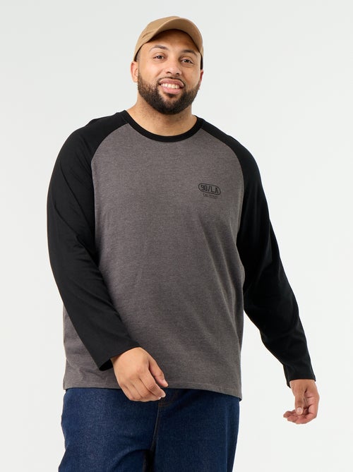 T-shirt in jersey a maniche lunghe raglan - Kiabi