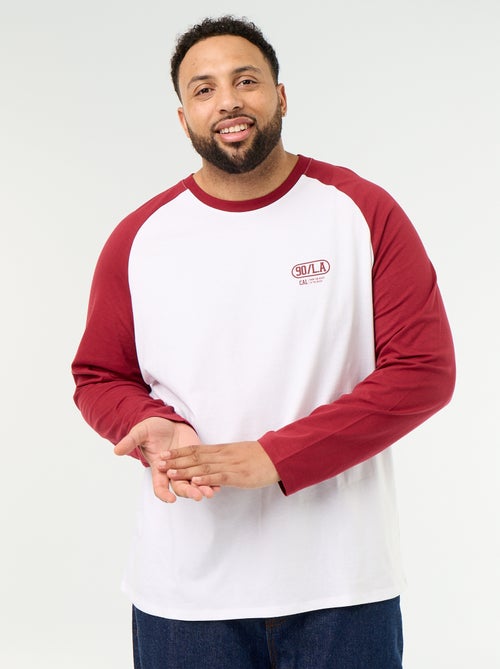 T-shirt in jersey a maniche lunghe raglan - Kiabi