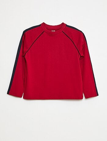 T-shirt in jersey a maniche lunghe