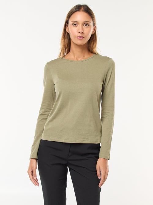 T-shirt in jersey a maniche lunghe - Kiabi