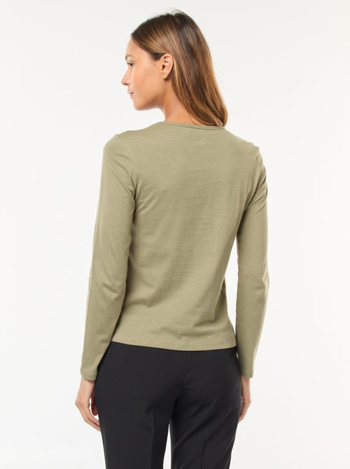 T-shirt in jersey a maniche lunghe - Kiabi