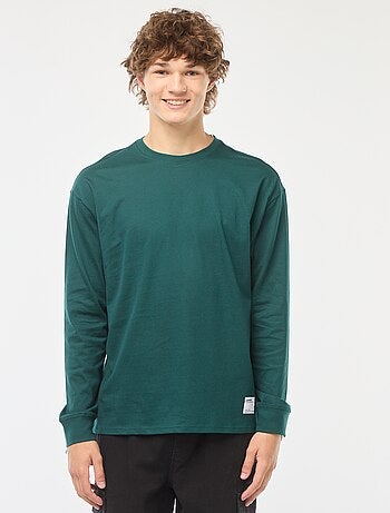 T-shirt in jersey a maniche lunghe