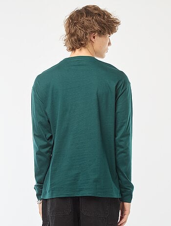 T-shirt in jersey a maniche lunghe