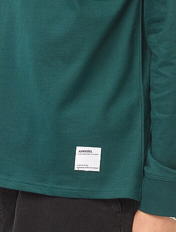 T-shirt in jersey a maniche lunghe