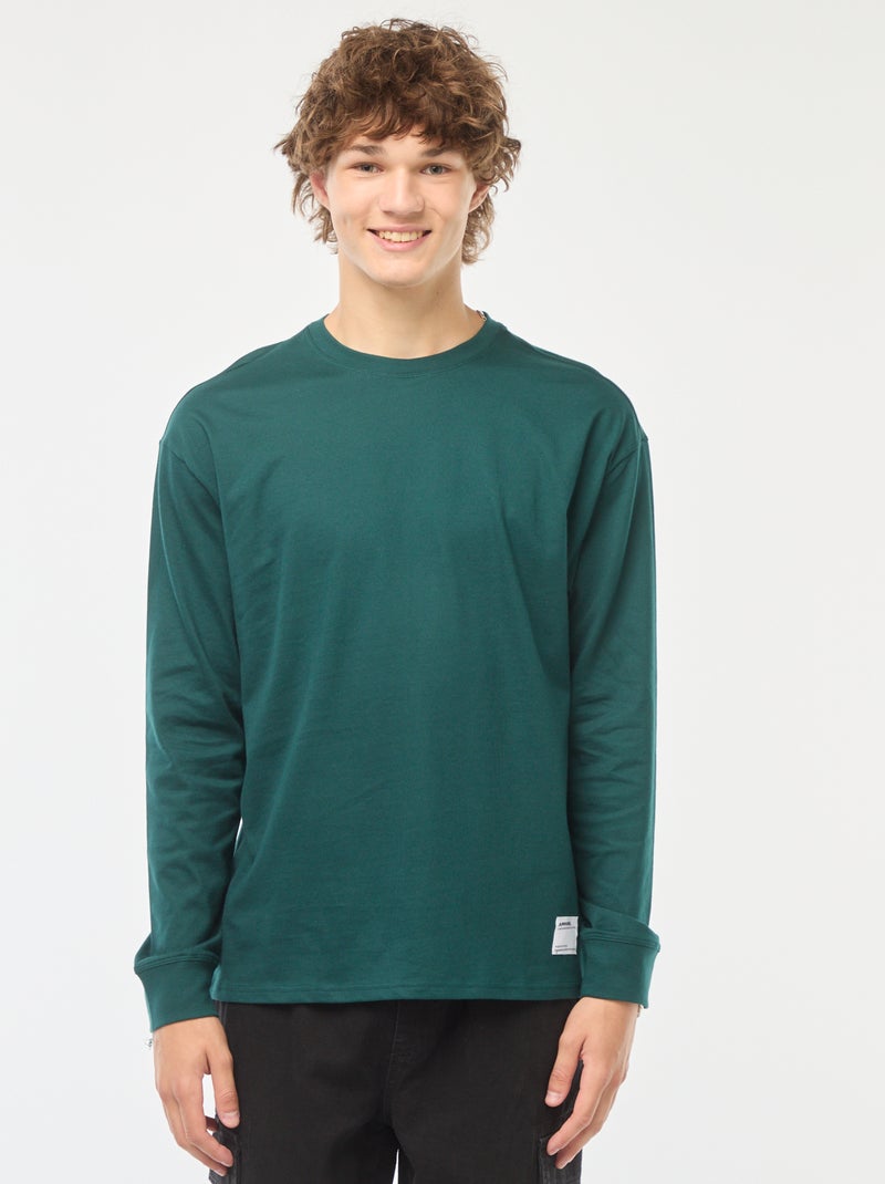 Fay T-shirt in jersey blu a maniche lunghe FV8P30-Z0761