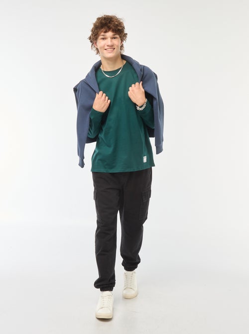 T-shirt in jersey a maniche lunghe - Kiabi