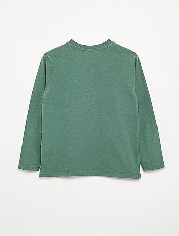 T-shirt in jersey a maniche lunghe