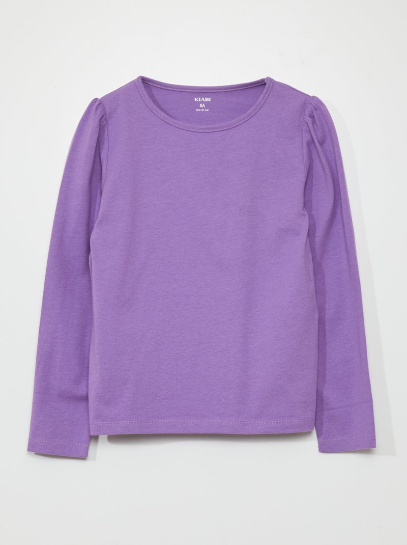 T-shirt in jersey a maniche lunghe VIOLA - Kiabi