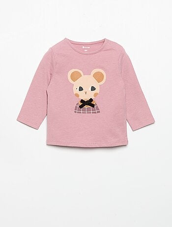 T-shirt in jersey a maniche lunghe