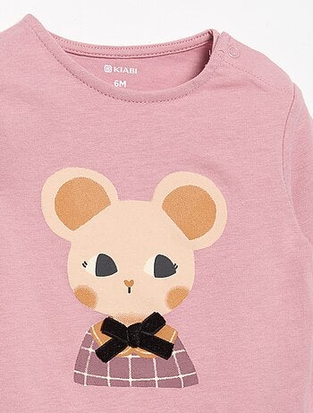 T-shirt in jersey a maniche lunghe