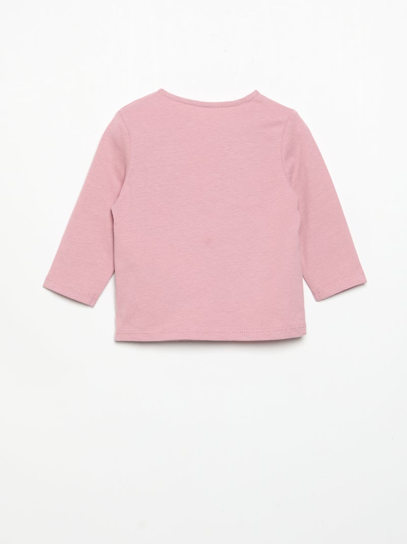 T-shirt in jersey a maniche lunghe Viola - Kiabi