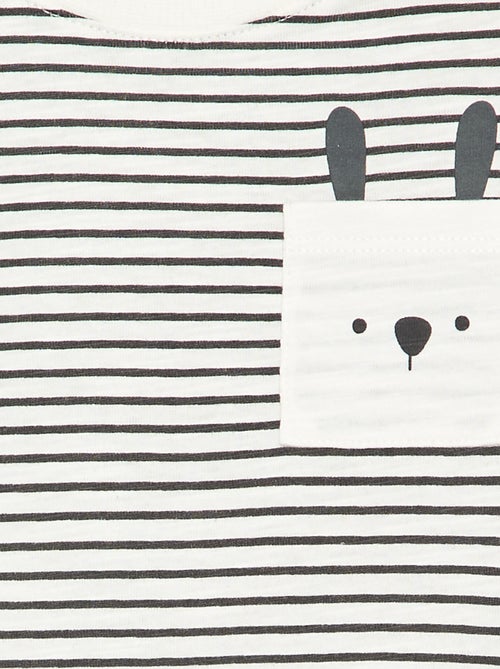 T-shirt in jersey a righe a maniche lunghe - Kiabi T-shirt in jersey a righe a maniche lunghe - Kiabi