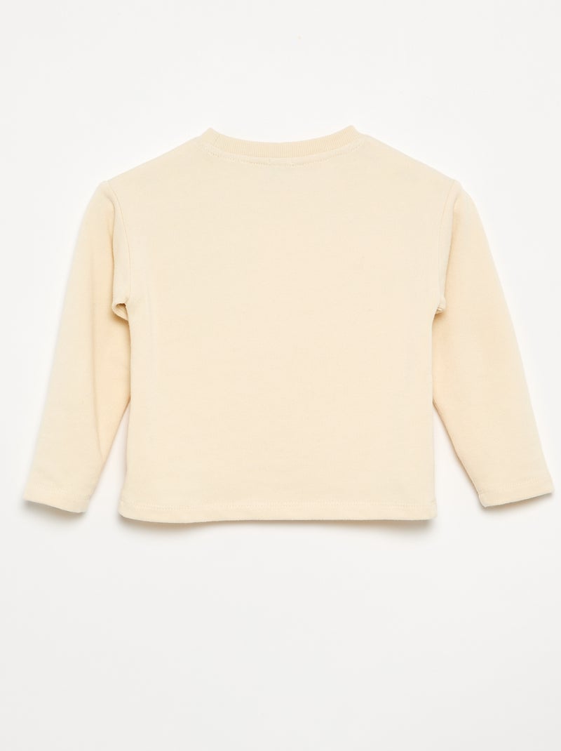 T-shirt in jersey a righe Beige - Kiabi