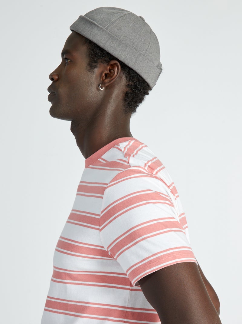 T-shirt in jersey a righe ROSA - Kiabi