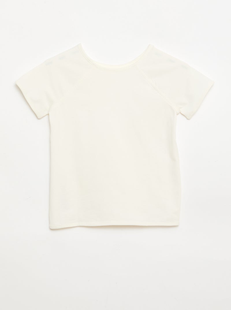 T-shirt in jersey a tinta unita - Collezione facile da indossare Bianco - Kiabi