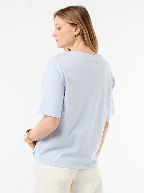 T-shirt in jersey a tinta unita a maniche corte - Kiabi